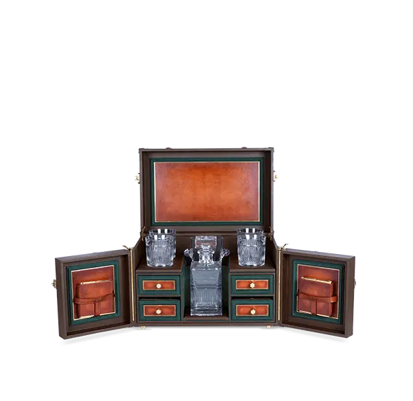 Travel Bar Steamer Trunk