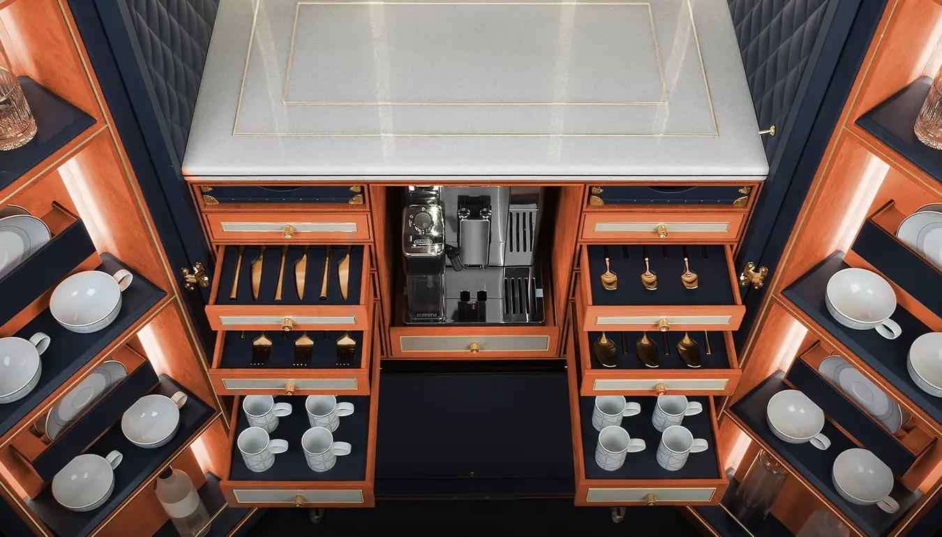 Large tea and coffee cabinet trunk