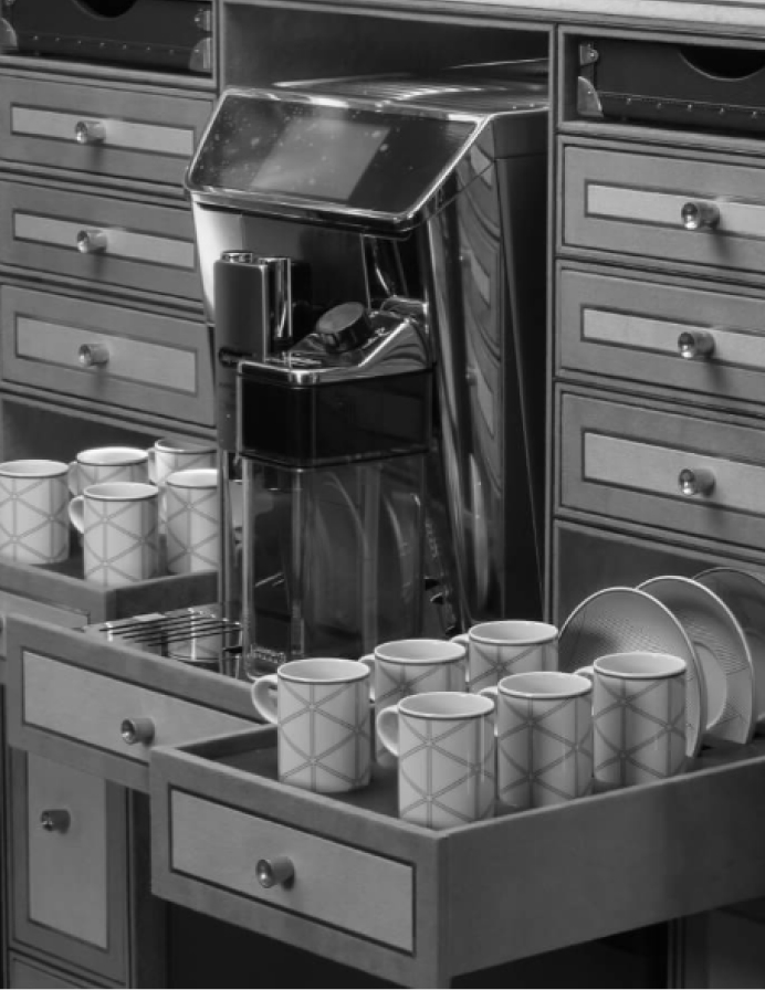 Large tea and coffee cabinet trunk