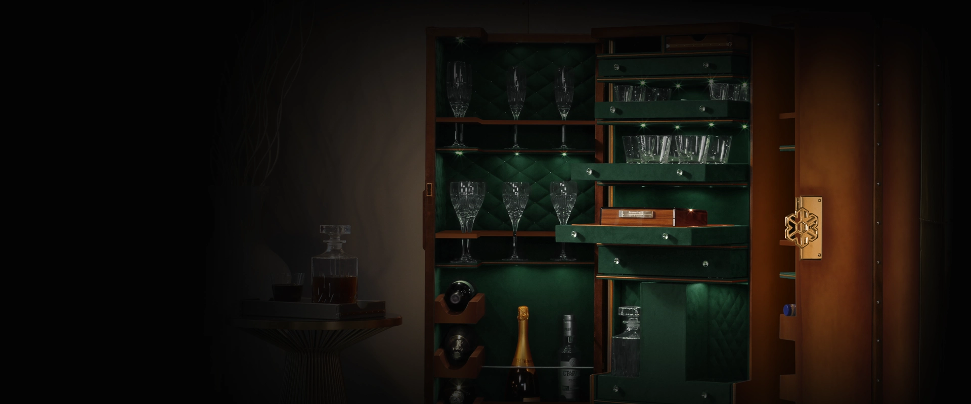 Small Bar Cabinet Trunk