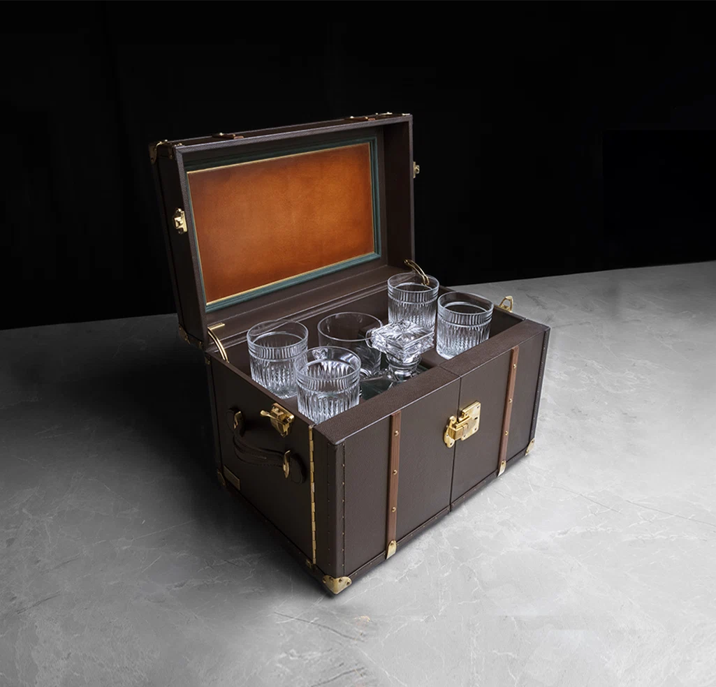 Travel Bar Steamer Trunk