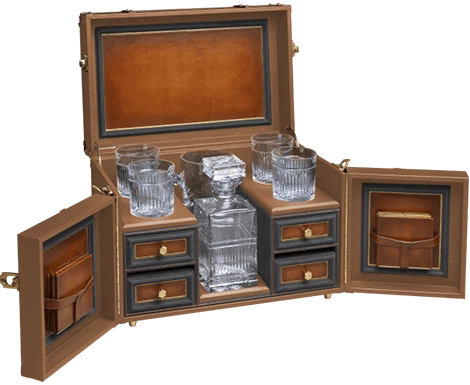 Travel-bar-steamer-trunk