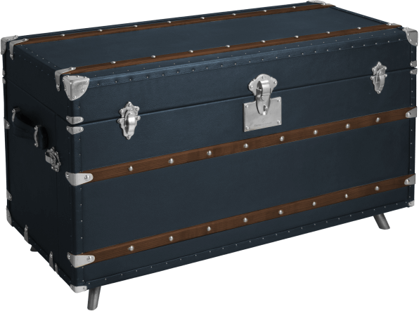 Wine steamer trunk Blue color