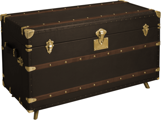 Wine steamer trunk Esspresso color