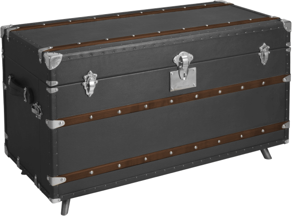 Wine steamer trunk Grey color